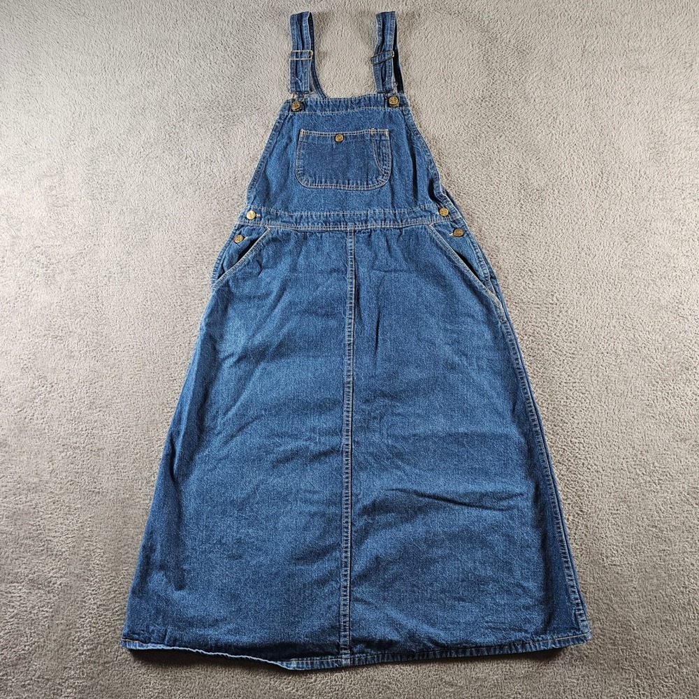 Pointer Brand Denim Overall Dress Pinafore A-Line Workwear Bib Skirt Vintage USA